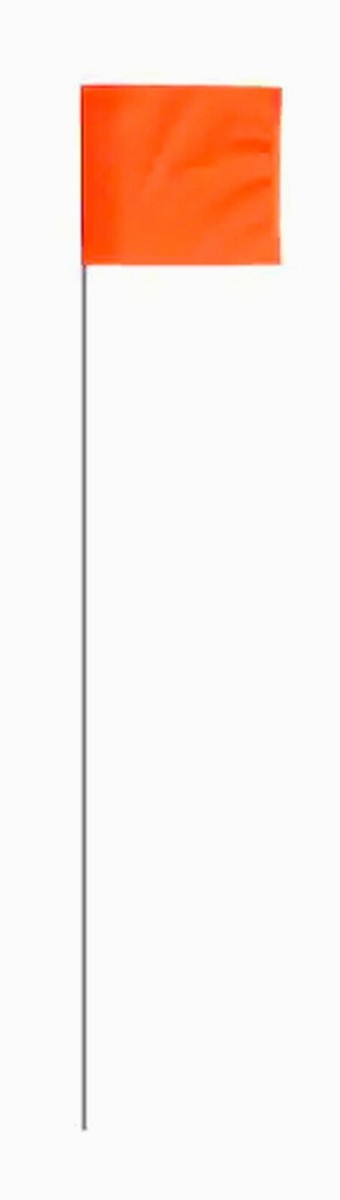 25 Orange PVC Marking Marker Flags 2