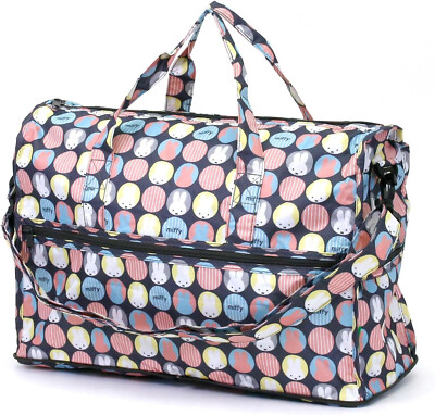 Sac Weekender Pliable Miffy XL - Couleur Kaki, Design Lapin, Fabriqué Au Japon