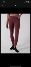 Athleta Rainier Tight Decadent Chocolate  red/brown /maroon Small