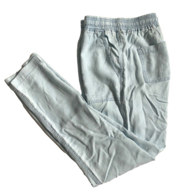 Thread & Supply Size XS (26x26) Blue Pull On Drawstring Tencel Pants Women's