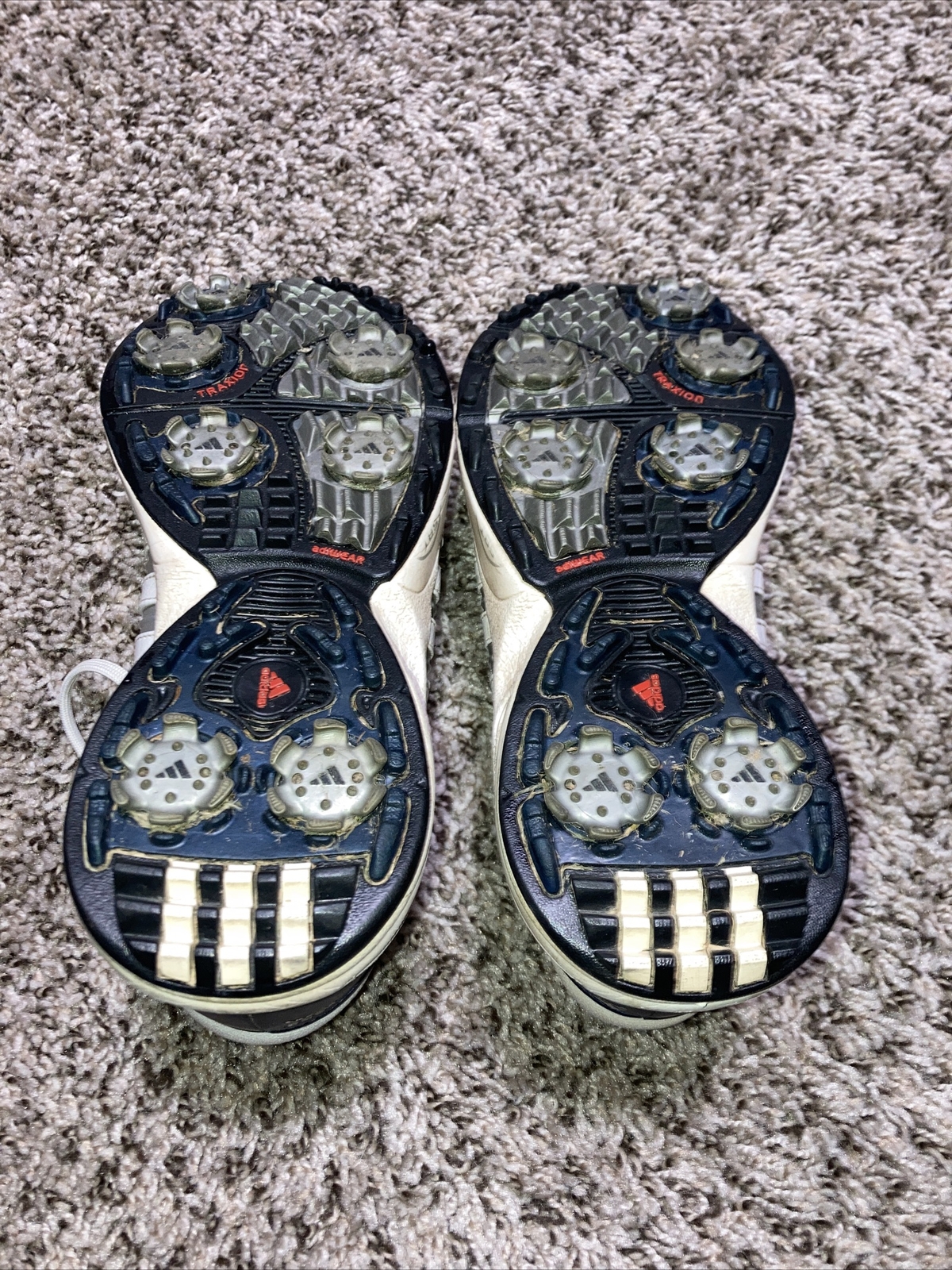 Adidas Geofit Golf Shoes Adiprene Size 7 White Blue eBay