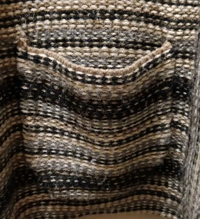 VTG Jillian Jones Cardigan Sweater Woman Sz XL Gray Brown Tan Stripe Button Snap - Imagem 3 de 4
