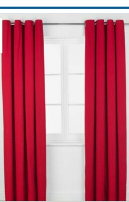 B&Q KUNSTWILDLEDER VORHÄNGE MORGAN ROT/WEINROT/HIMBEERE 54'' x 90'' #BQM