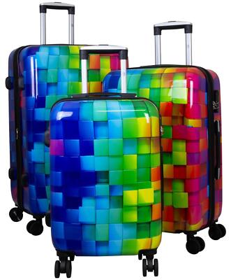 Reise Gepäck Koffer Reisekoffer Hartschale Trolley Set Einzeln Motiv Mosaik