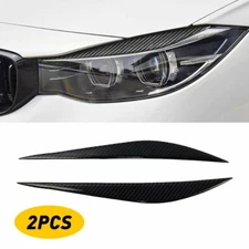 Car Headlight eyebrow Scuff Cover Sticker Carbon Fiber Decor For BMW 3 2014-19