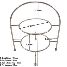 CHEF-HUB SILVER COLOUR AFTERNOON TEA CAKE STAND BIRTHDAY WEDDING PARTY  3 SIZES
