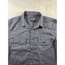 Gibson Trading Company Shirt Mens Small Gray Long Sleeve Western Snap Cowboy
