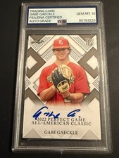 Gabe Gaeckle signed auto autographed 2022 Leaf All American Game PSA Auto 10