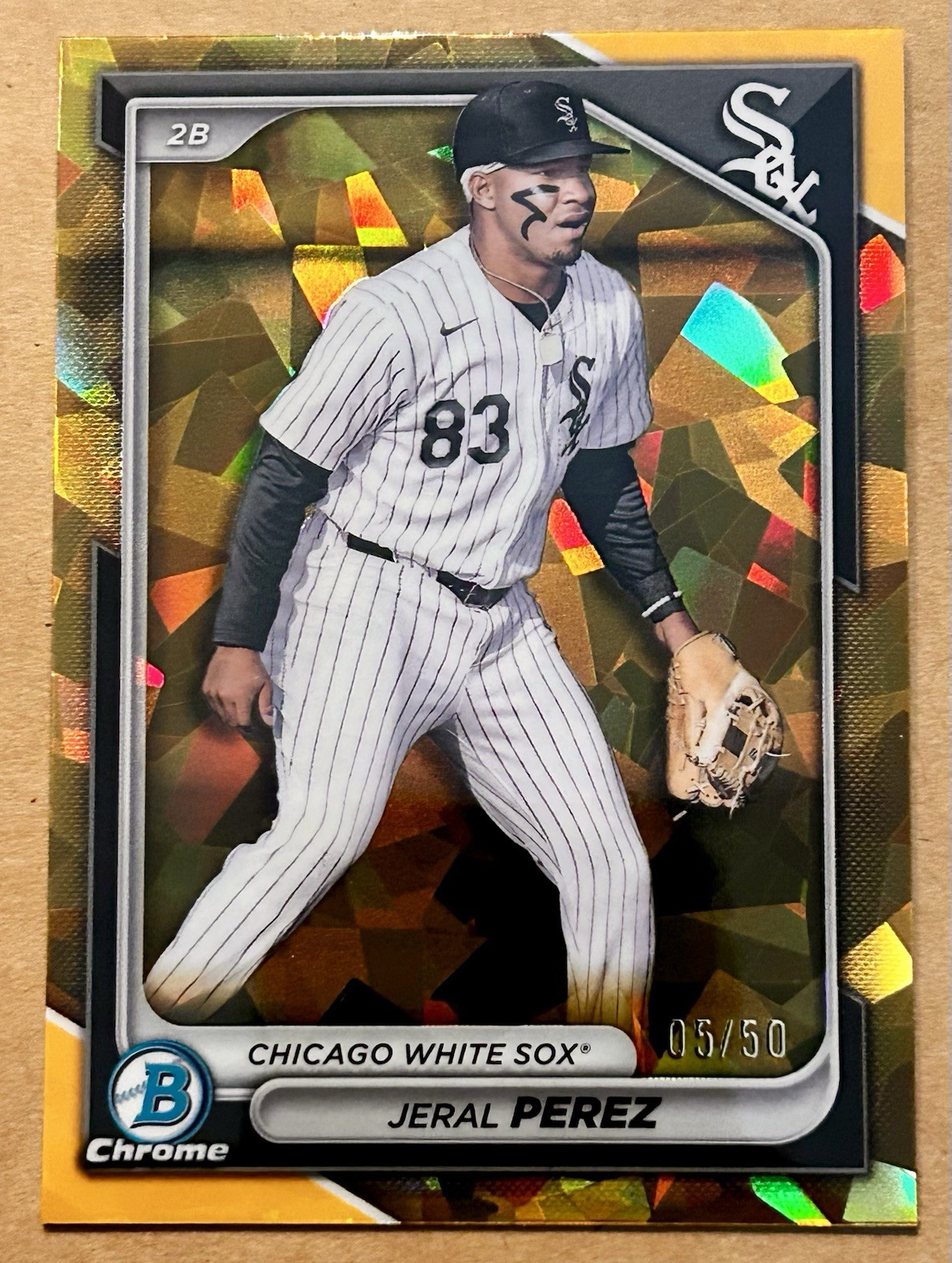 2024 Bowman Chrome Draft Sapphire Edition Jeral Perez #BDC-154 Gold /50