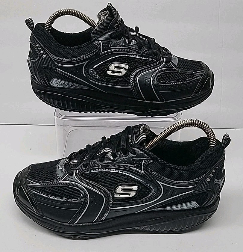 SAOLA Scarpe da fitness donna SKECHERS Shape Ups 12320 nere argento tonificanti da passeggio taglia 8M