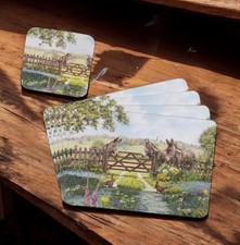 ** SPECIAL OFFER** Donkey Placemats & Or Coasters Country Farm Scene  Heat Resis