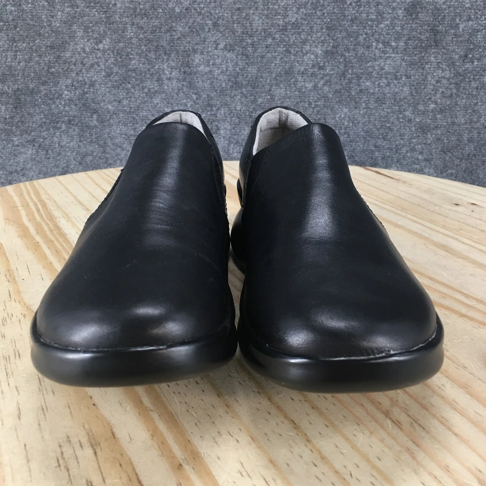 Moshn by Klogs Zapatos Mujer 6.5M Verve Zuecos Cuero Negro Cuña Sin Cordones Bajo Foto 4 de 4