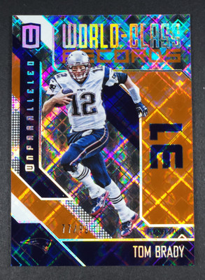 2016 PANINI UNPARALLELED WORLD CLASS ORANGE #WCR-5 TOM BRADY #D77/99 *NRMT/MINT*