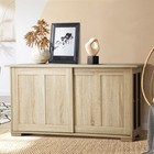 Oikiture Buffet Sideboard Storage Cabinet Kitchen Cupboard Hallway Table Natural