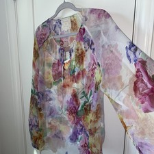 Johnny Was Silk Chiffon Blouse M