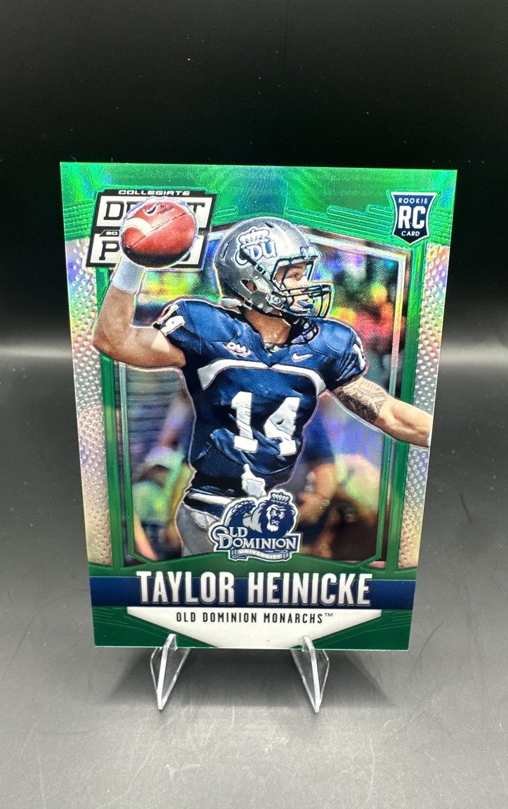 Taylor Heinicke Panini Prizm Collegiate Draft Picks #157 Green
