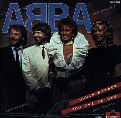 ABBA - Under Attack / You Owe Me One 7in (VG/VG) .