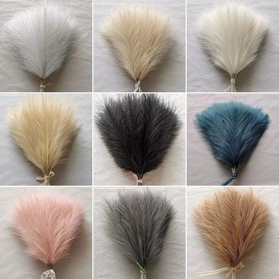 Fluffy Artificial Pampas Grass Bouquet Boho Fake Plant for Wedding Home Decor