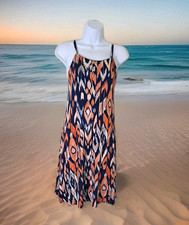 Ana Sundress M Aztec Tribal Print Sleeveless Stretch Casual Comfort Resort Wear