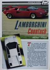 Lamborghini Picture Pamphlet Info Sheet Vintage Wall Art Out of Print