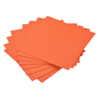 Orange EVA Foam Sheets 10 x 10 Inch 3mm Thickness for Crafts DIY Projects, 8 Pcs