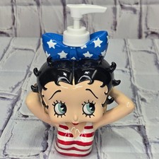 Betty Boop Red White Striped Swimsuit Blue Star Bow Liquid Soap Dispenser Pump
