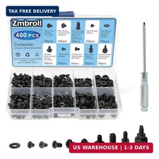 400Pcs Computer Screws Standoffs Kit SSD Screw for Universal Motherboard PC Comp