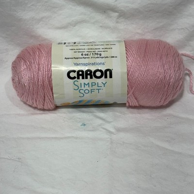 Caron Simply Soft Yarn Soft Pink #9719 Worsted Weight Acrylic Yarn 6 oz Skein
