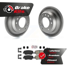 Rear Coated Brake Rotor & Ceramic Pad Kit For 2006-2014 Kia Sedona From 04/28/06