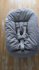 Stokke Tripp Trapp Newborn Set - Gray Up to 20lbs Chair into Infant Seat used 