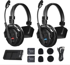 XTALK X2 Wireless Headset Intercom System 2.4GHz 400 Meters Noise Cancellation