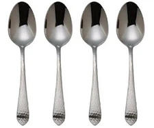 Reed & Barton Hammered Antique 18/10 Stainless Steel Teaspoon (Set of Four)