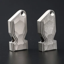 Titanium Alloy Double Tube Whistle EDC Outdoor Survival High Decibel Tool