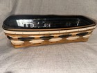 Longaberger 2009 Khaki Stripe Keeper Basket Liner and Protector - Black — photo 1
