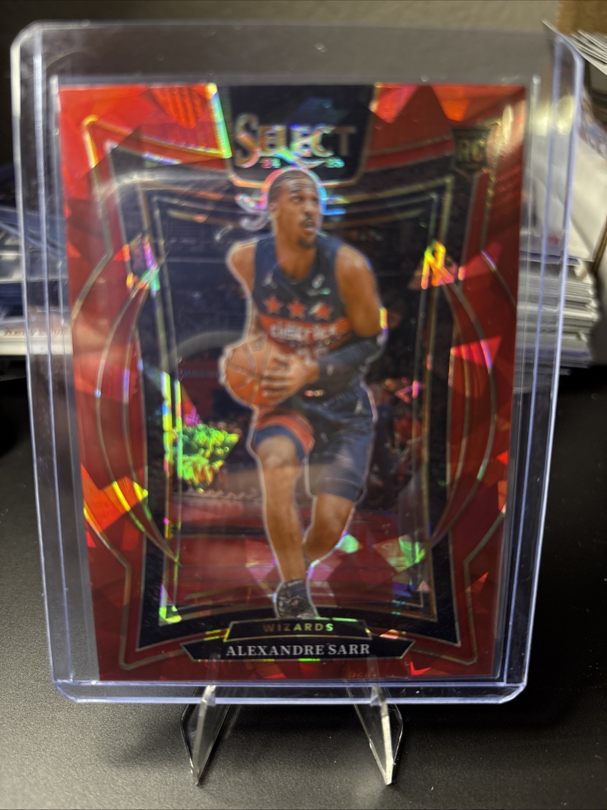 2024-25 Panini Select - Concourse Alexandre Sarr #73 Red Cracked Ice Prizm (RC)