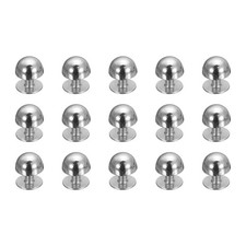 15 Pcs Round Studs Rivets, 8mm Metal Decoration Screw Back Studs, Silver