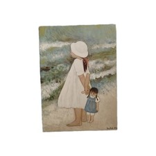 Heide Dahl Postkarte - Gegen Den Wind (Kunstdruck)