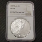 2024 American Silver Eagle MS-69 NGC In mint