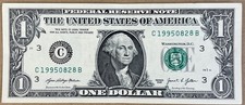 UNC Birthday Anniversary Fancy Serial Note 2021 $1 C 19950828 B 1995/08/28 