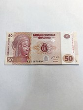 Congo 50 Francs 2013 Fancy Triple 999 Serial KE3167999 UNC#0523