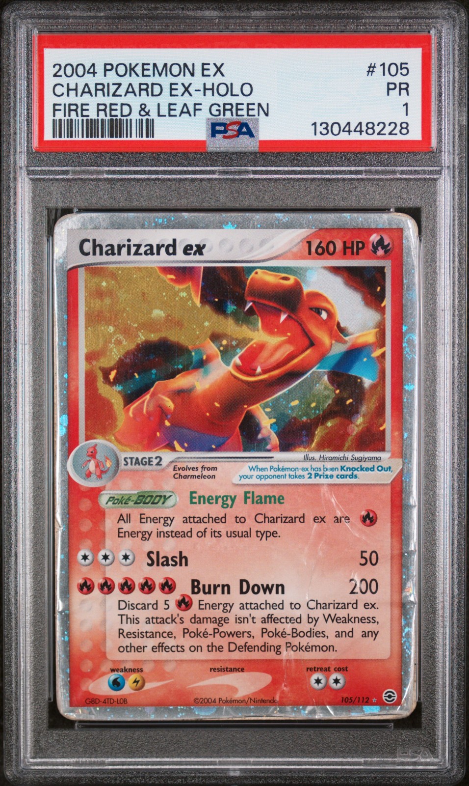 PSA 1 Charizard ex 105/112 FireRed & LeafGreen Ultra Rare Pokemon Card