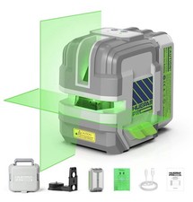 Huepar Pro Rechargeable GK011SG Cross Line Laser Level 360° Magnetic Bracket