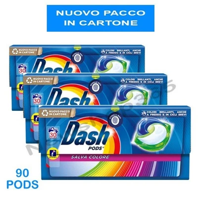 DASH PODS DETERSIVO LAVATRICE CAPSULE MONODOSI LAVAGGIO SALVA COLORE NUOVO PACCO