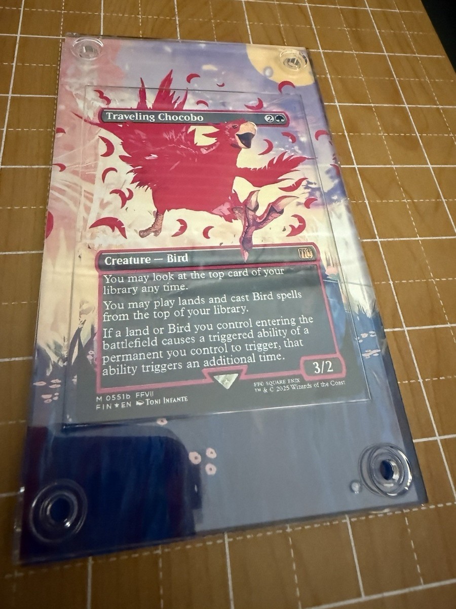 MTG FINAL FANTASY CHOCOBO NEON INK PINK TRAVELING CHOCOBO - Extended Art  Case | eBay