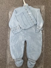   Completo bimbo 0-3 M blu maglia due pezzi nuovo con etichetta by Dandelion 