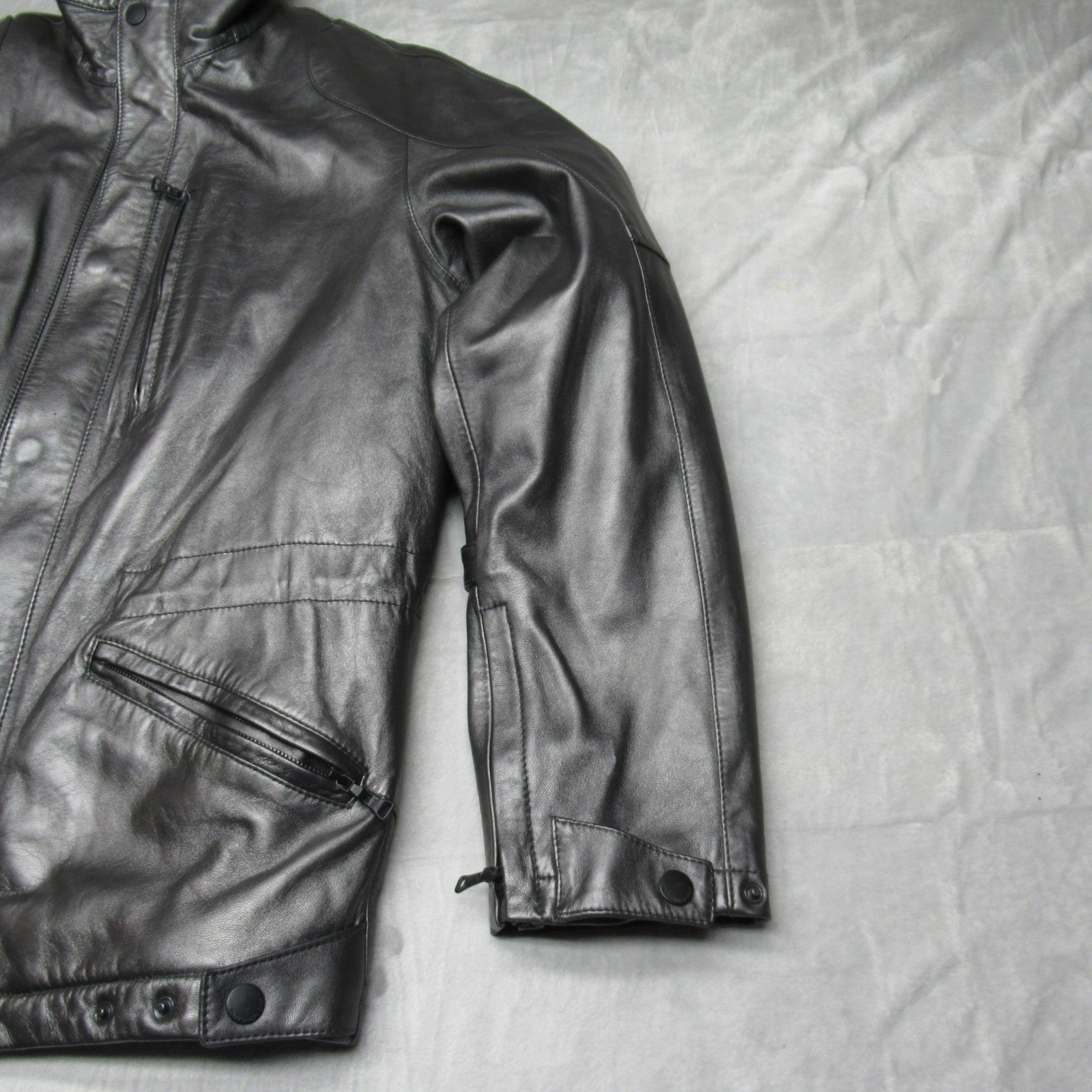 Polo Ralph Lauren Leather Jacket Men Medium BL Purple Label Removable Liner RARE image 8