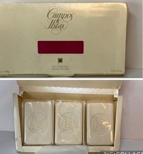 RARE Discontinued Vintage Campos de Ibiza HIGO 3 Piece Soap Box Set made Spain