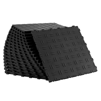 Uimoso Interlocking Garage Floor Tiles, 12x12 in, Pack of 50, Black - image 1 of 4
