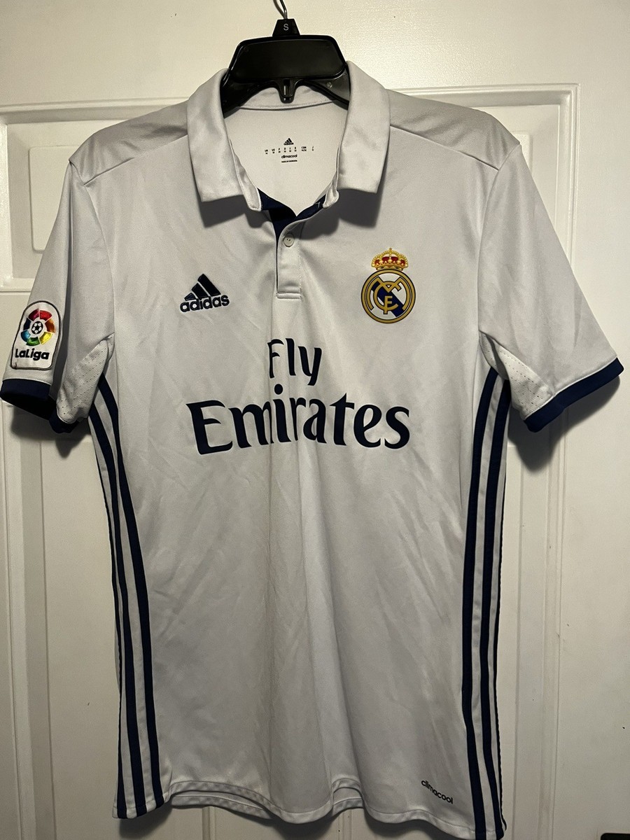 Fly Emirates Adidas FC Soccer Futbol Jersey White Size