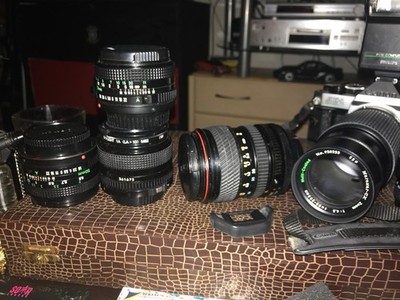 Complete Canon AE-1 Program Kit, 4Lenses Wide Angel Zoom Philips Computer Flash